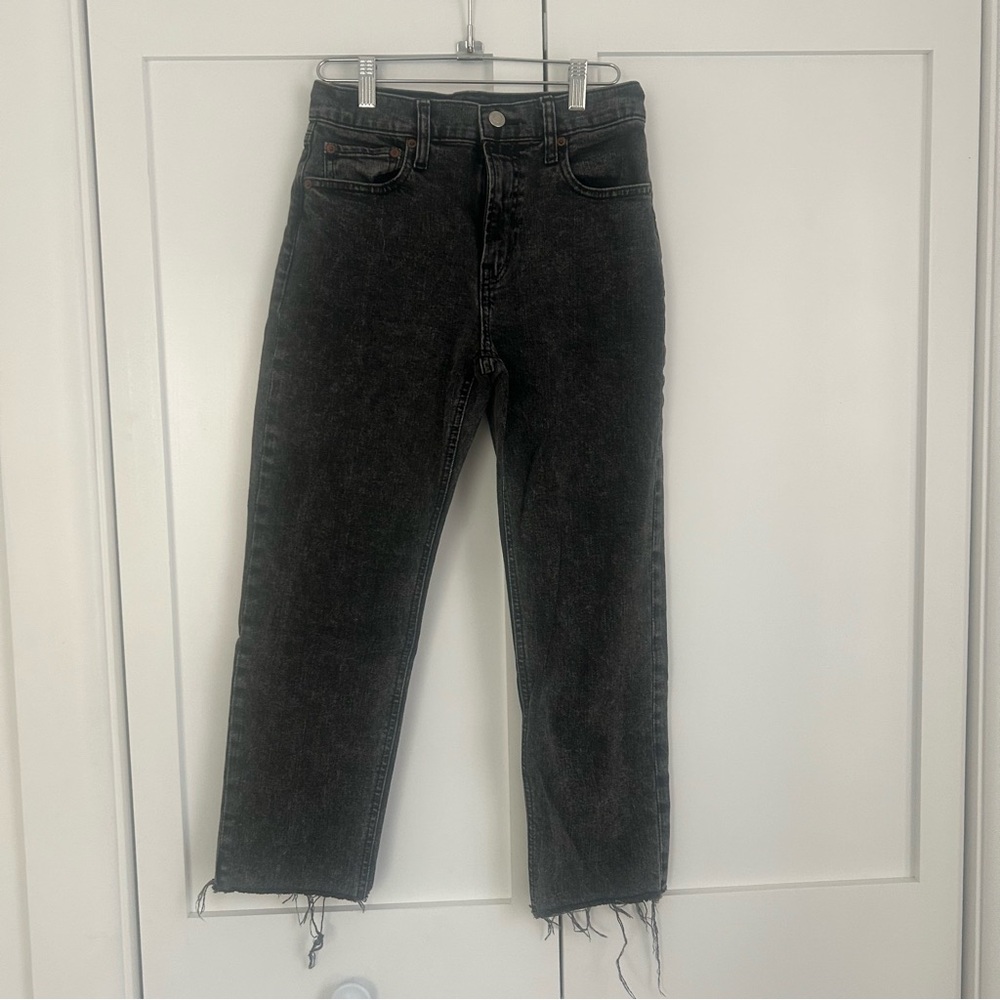 Black Cheeky Straight Jeans